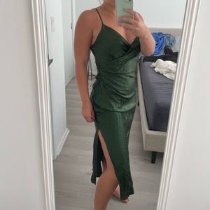 Zara satin wrap dress. New with tags.